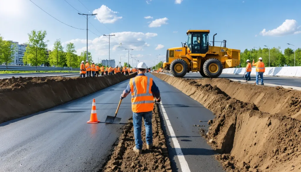 Начата подготовка котлована для кабеля