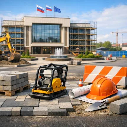 Стартует второй этап благоустройства центральной площади Истры (территория, прилегающая к зданию администрации, включая парковочное пространство).