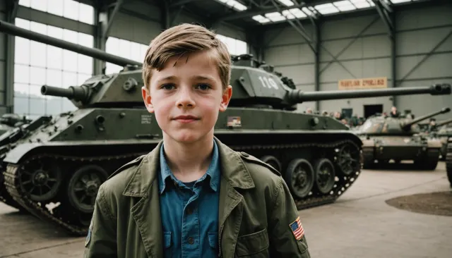 10 лет исполнилось мальчику, который появился на свет накануне 8 марта на территории танкового музея в Снегирях